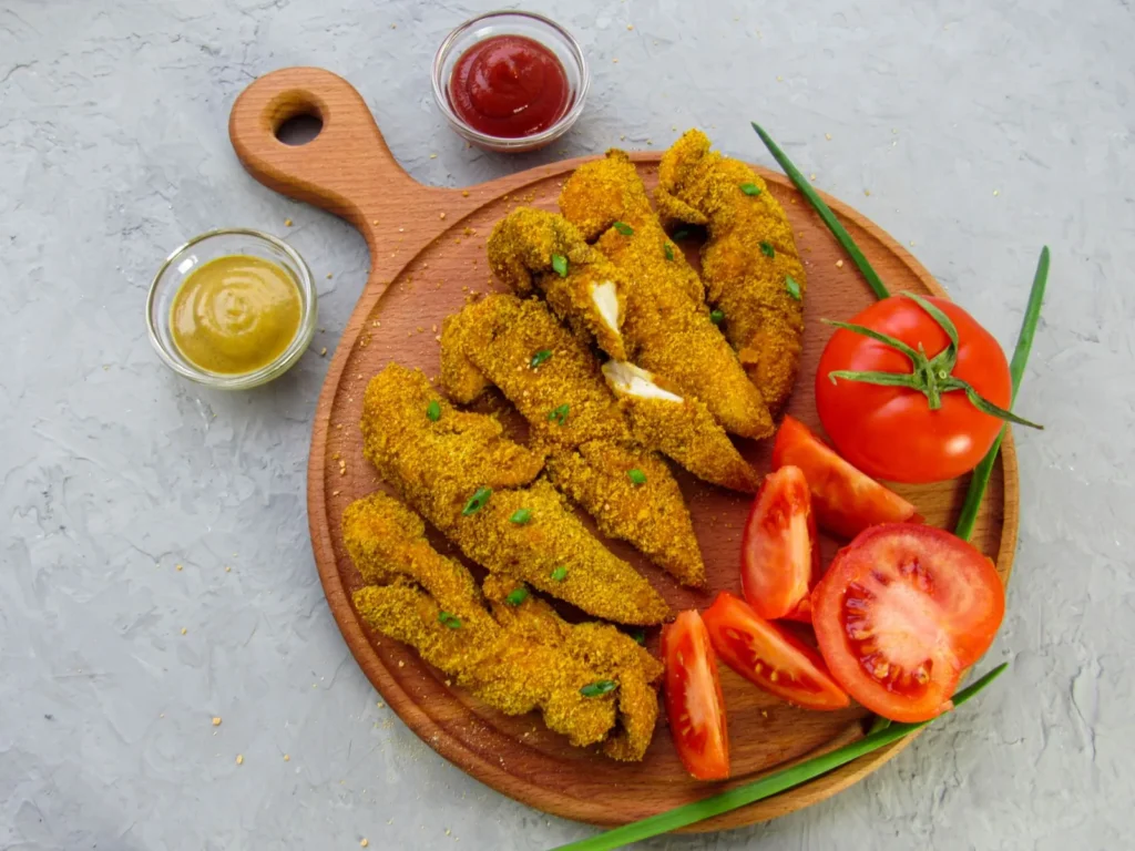 Pecan Crusted Chicken Fingers With Honey Mustard Sauce