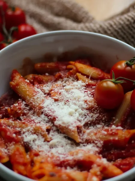 Penne With Tomato And Goat Cheese Sauce