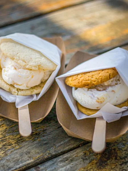 Pina Colada Cookie Ice Cream Sandwiches