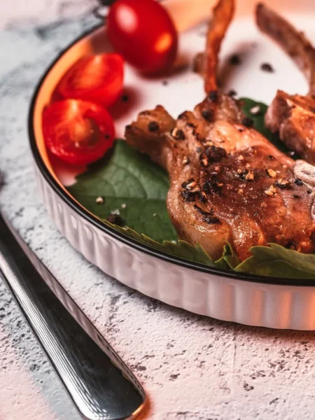 Pork Chops With Vinegared Hot Cherry Peppers