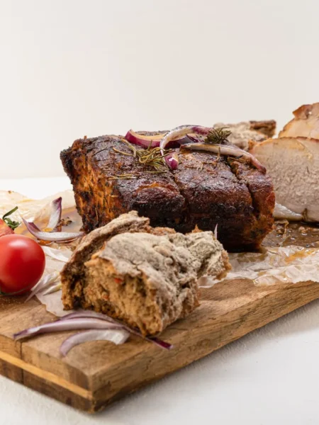 Pork Roast Stuffed With Apples And Onions