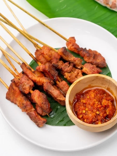 Pork Tenderloin Skewers Pb Sauce