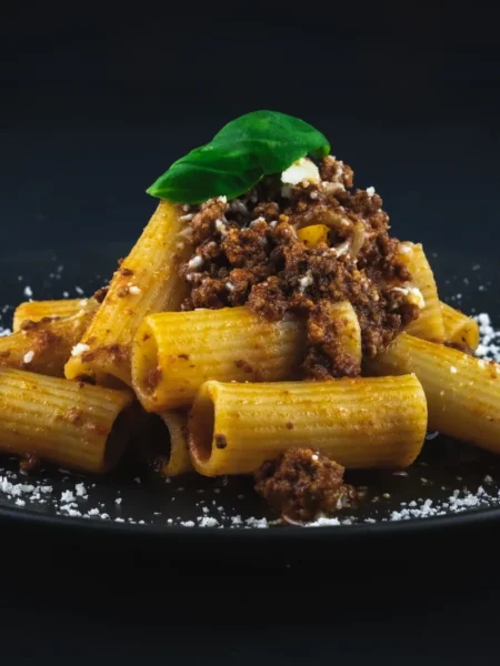 Pressure Cooker Meat Sauce With Rigatoni