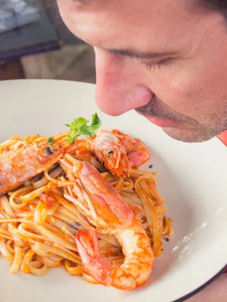 Puttanesca With Shrimp