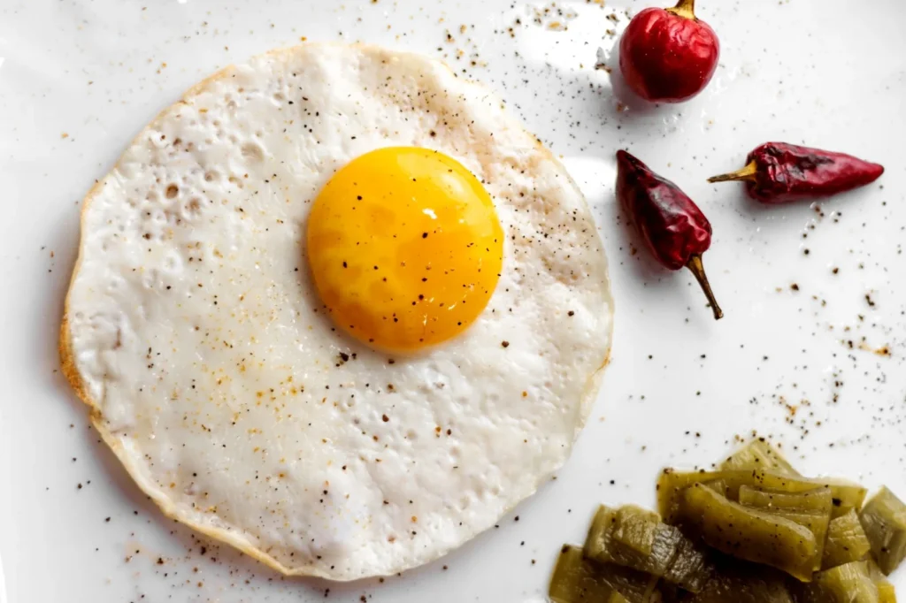 Quinoa Stuffed Peppers With Sunny Side Eggs