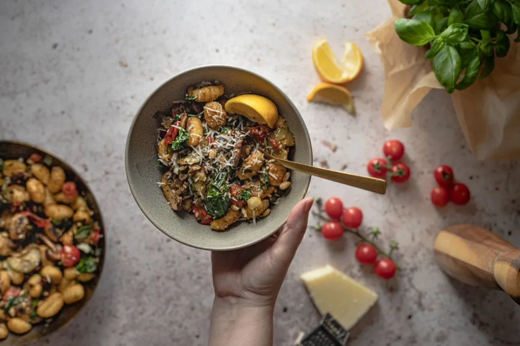 Sausage And Spinach Gnocchi Bake