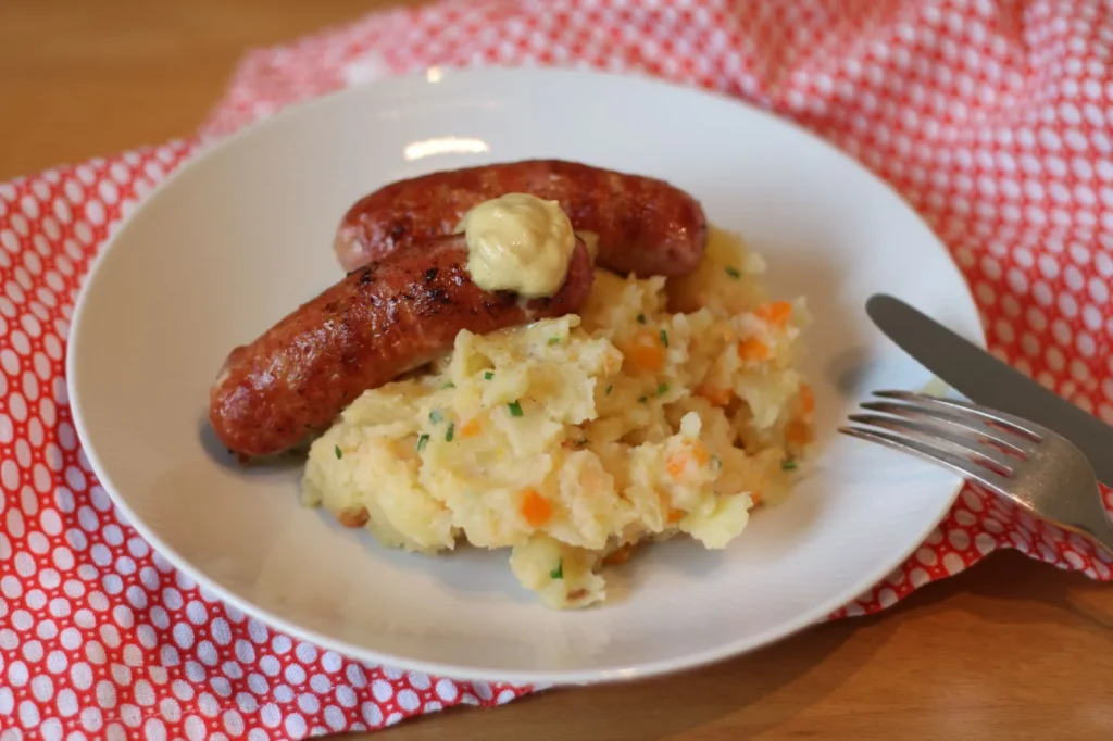 sausage potato leek dijon mustard hash recipe