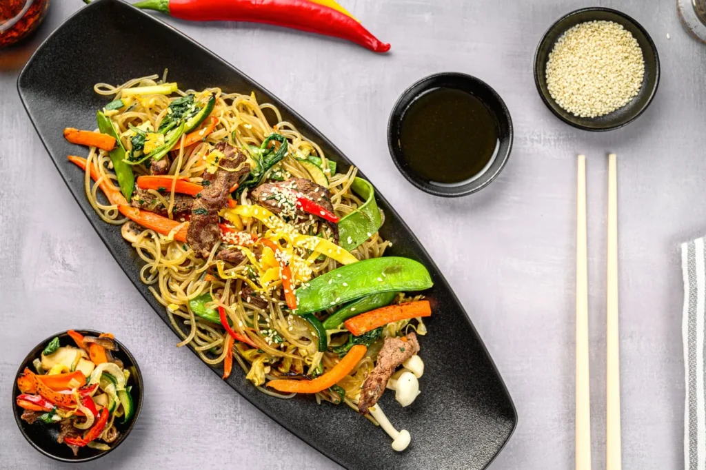 Sesame Chili Sugar Snaps