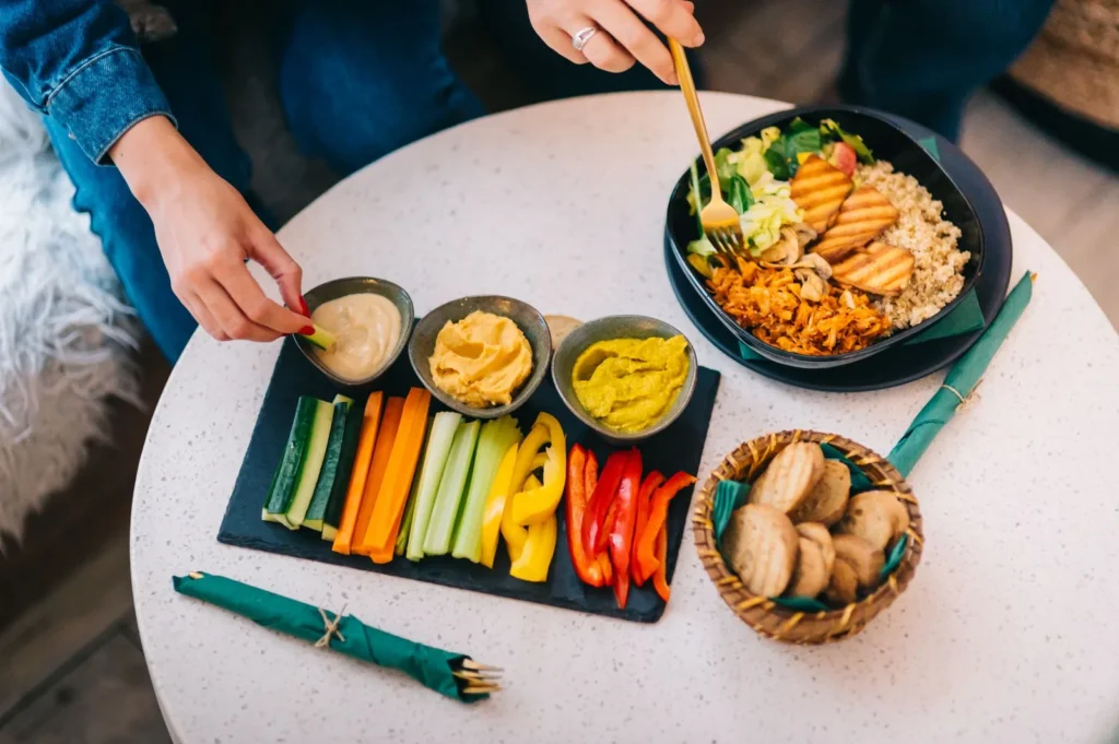 Sheet Pan Hummus Chicken Veggies