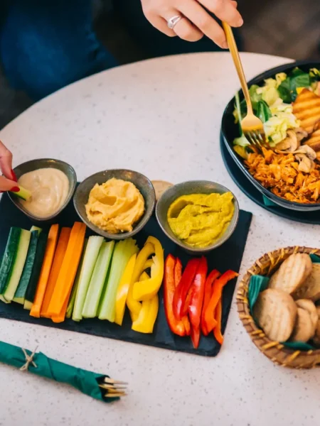 Sheet Pan Hummus Chicken Veggies