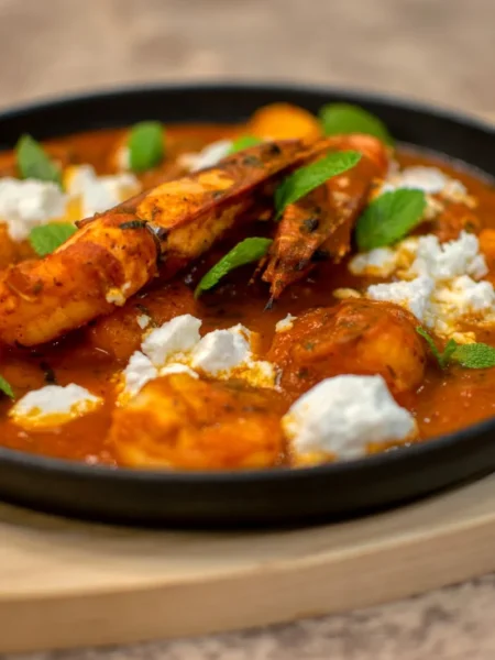 Shrimp In Tomato Sauce With Feta