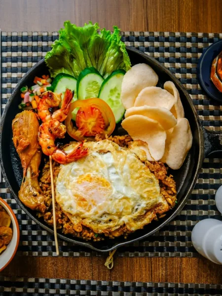 Skillet Rice Beans Eggs