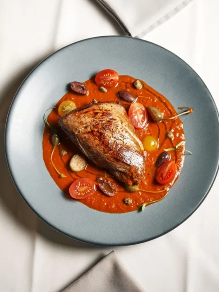Slow Roasted Oregano Chicken With Buttered Tomatoes
