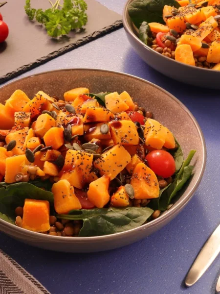 Squash Salad Lentils Feta