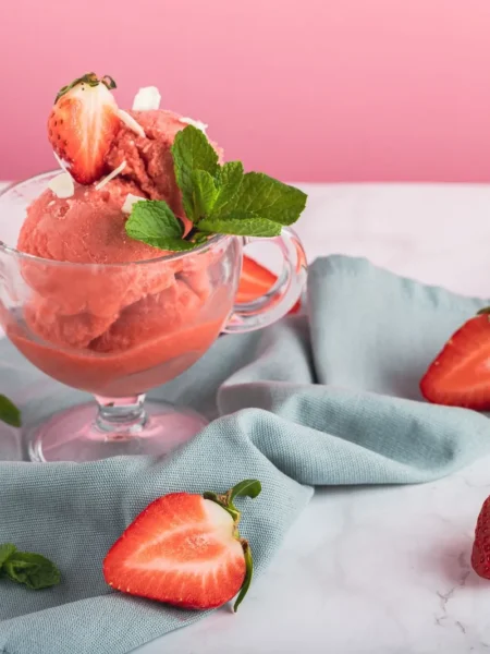 Strawberry And Rhubarb Sorbet