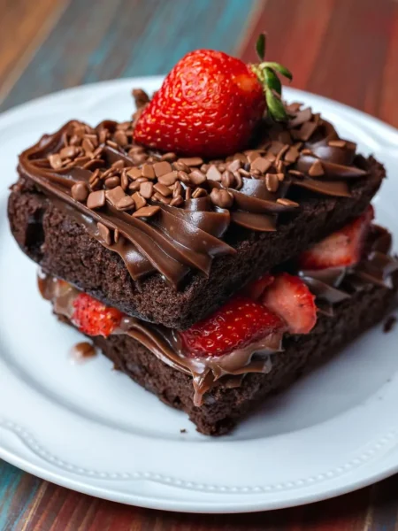 Strawberry Brownie Kabobs