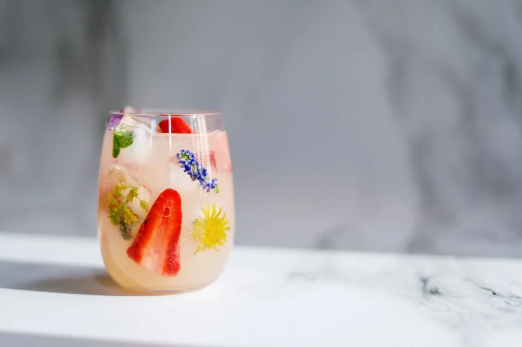 Strawberry Lemonade Ice Cubes